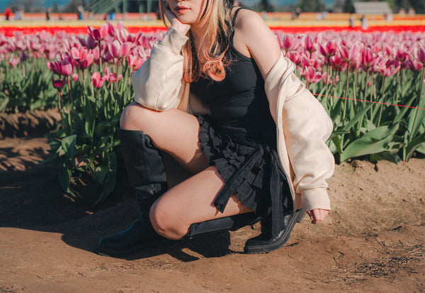 [PRE-ORDER] Black Sesame Layer Cake Skirt